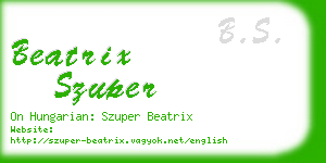 beatrix szuper business card